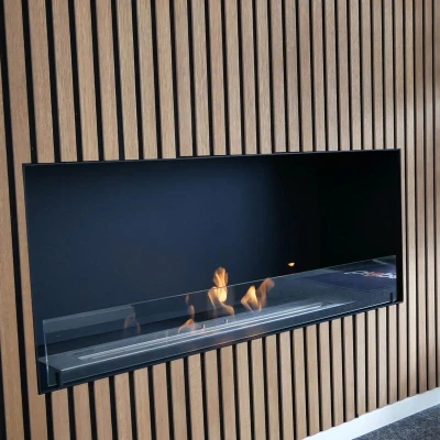 Foco One 1000 - Built-in bioethanol fireplace insert Foco One 1000 - Modern built-in bioethanol fireplace insert with a one-sided open design