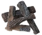 5 Decorative, ceramic wooden logs