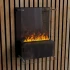 Yosemite Black Water Vapor Fireplace - Wall-Mounted Opti-myst Fireplace with Large Glass Front