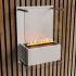 Yosemite White Water Vapour Fireplace - Wall-Mounted Opti-myst Fireplace with Large Glass Front