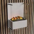 Yosemite White Water Vapour Fireplace - Wall-Mounted Opti-myst Fireplace with Large Glass Front