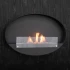 Oval bio fireplace for wall mounting