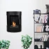 Oregon - Wall-mounted bioethanol wood-burner style fireplace