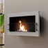 Texas bioethanol fireplace - white wall mounted bioethanol fireplace with safety glass