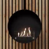 Ottawa Round Black Suspended Bio Fireplace - 60 cm in diameter