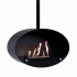 Halifax Black Oval Suspended Bio Fireplace 60 cm