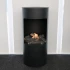 Montgomery Black open free-standing bioethanol fireplace in wood stove design