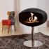 Cocoon Pedestal bio fireplace in black 