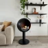 Edmonton Bioethanol Fireplace - Freestanding fireplace with sphere-shaped frame