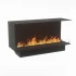 Foco Corner Right 1200 hybrid fireplace for built-in installation