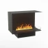 Foco Corner Right 800 hybrid fireplace for built-in installation