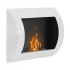 Ocean - Low-cost wall fireplace in white with a length of 60 cm