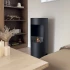 Montgomery Black open free-standing bioethanol fireplace in wood stove design