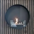 Delaware Black - Round Wall-mounted bioethanol fireplace