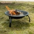 Fire pit with grate and mesh