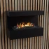 ScandiFlames Electric Steinsdal - Black Wall-Mounted Opti-myst Fireplace