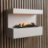 ScandiFlame Electric Steinsdal - White Wall-mounted Opti-myst Fireplace