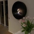 Round wall mounted bio fireplace 