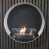 Delaware White - Round wallmounted bioethanol fireplace