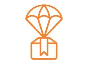 Orange dropshipping icon